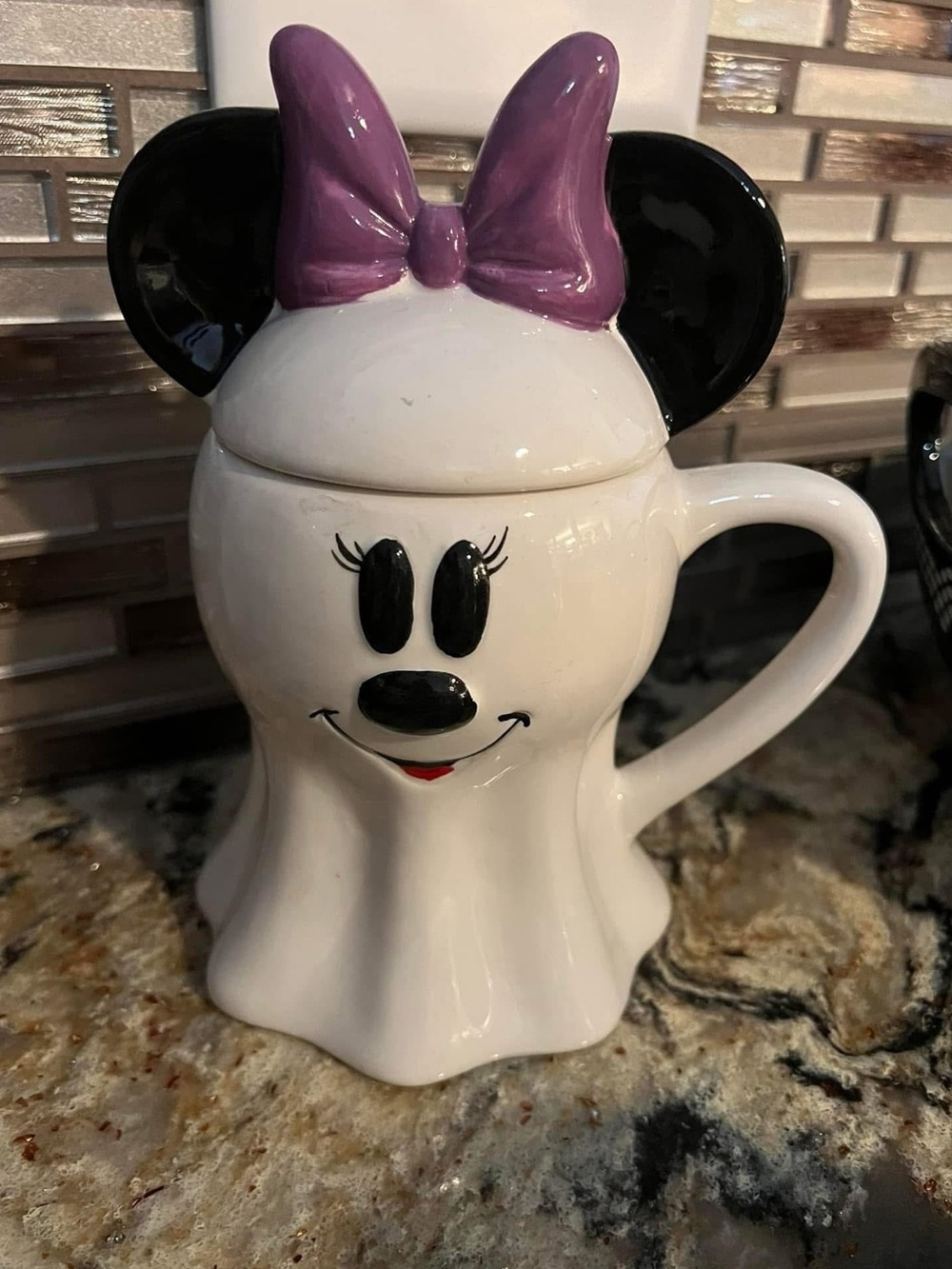 Minnie Mouse ghost Mug with Lid - by Disney